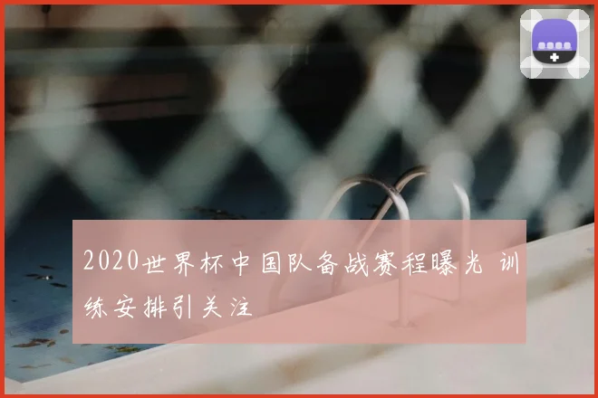 2020世界杯中国队备战赛程曝光 训练安排引关注